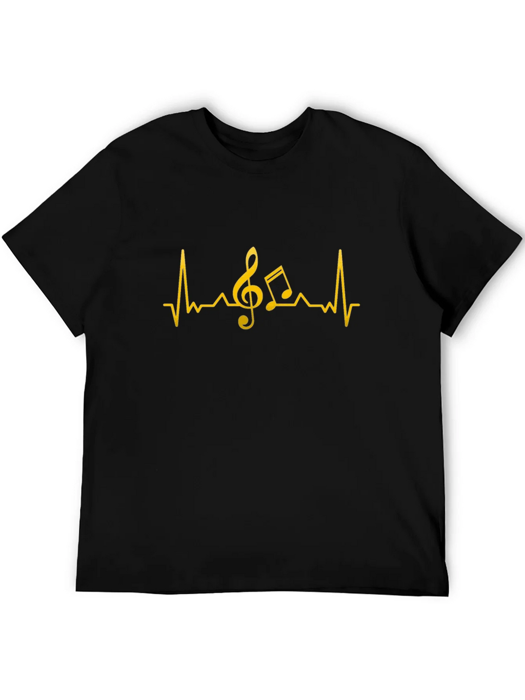 Music Heartbeat T-Shirt - Black Cotton Tee product image 5