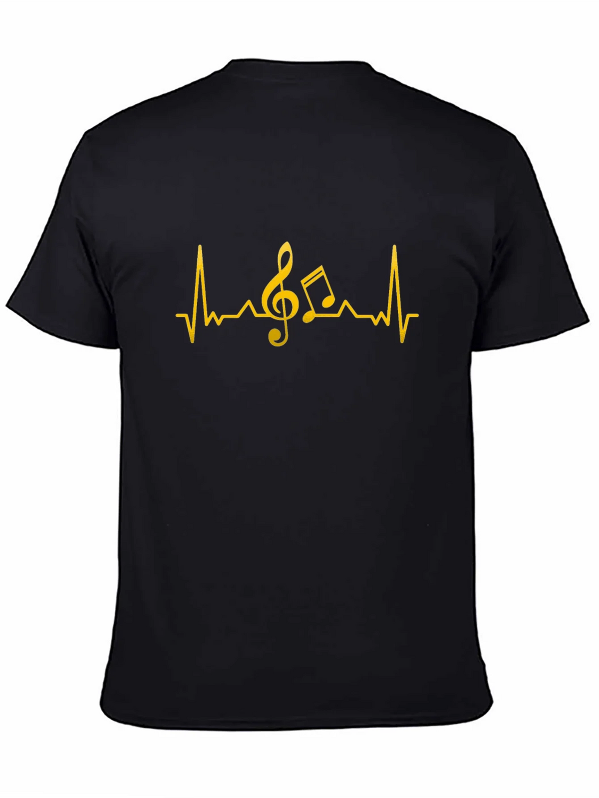 Music Heartbeat T-Shirt - Black Cotton Tee product image 4