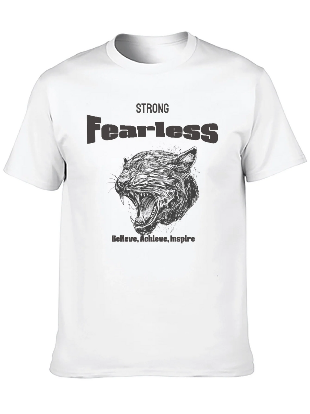 Strong Fearless Graphic T-Shirt - Believe Achieve Inspire product image 7
