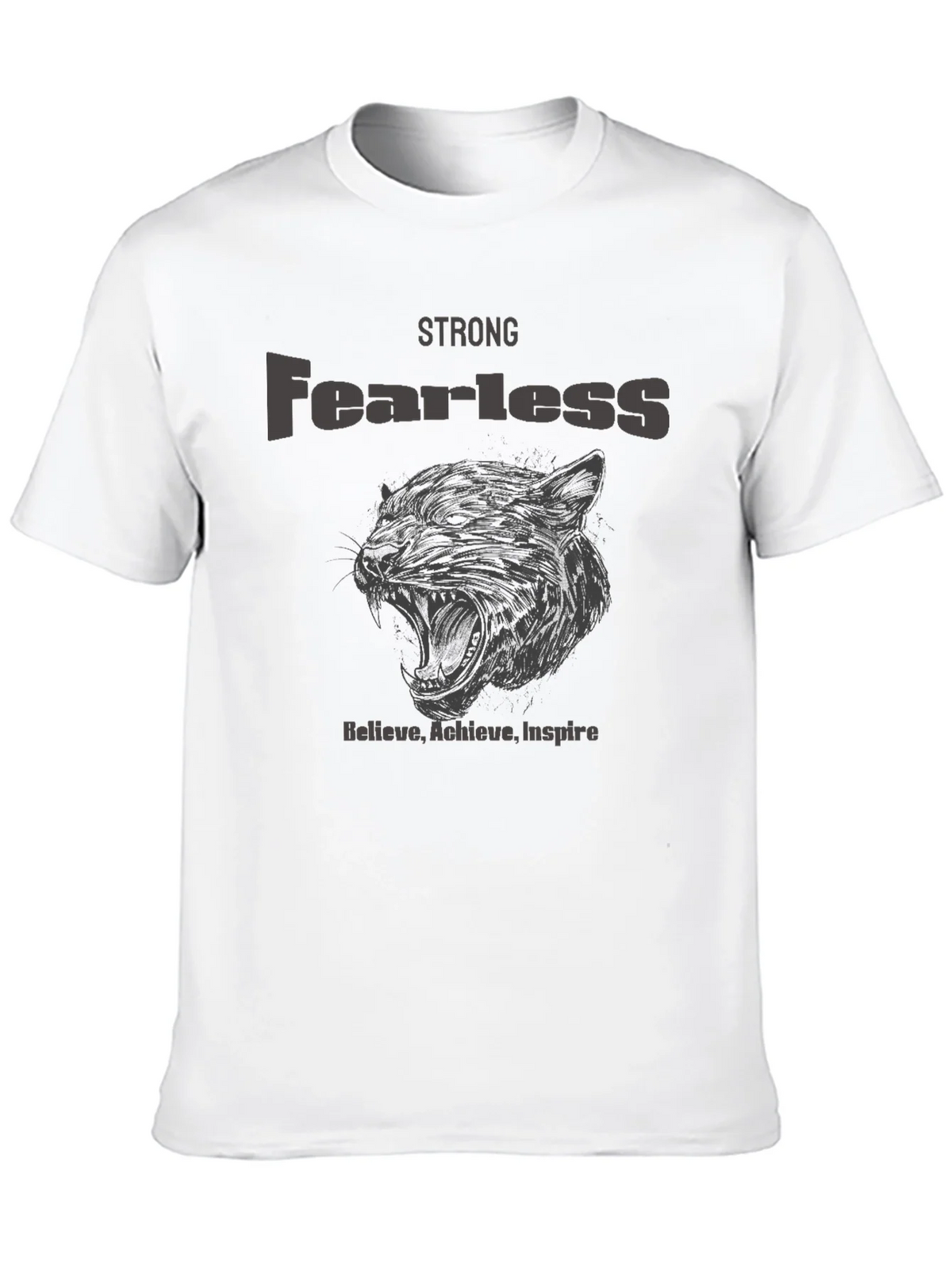 Strong Fearless Graphic T-Shirt - Believe Achieve Inspire product image 7