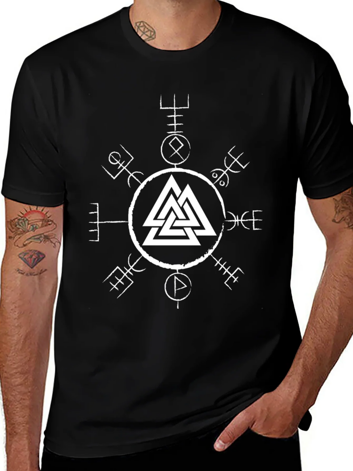Viking Compass Valhalla Symbol T-Shirt product image 1