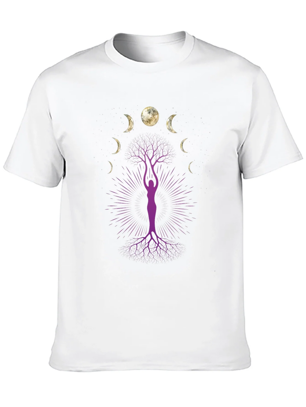 Moon Phase Tree Graphic Tee - Black product image 9