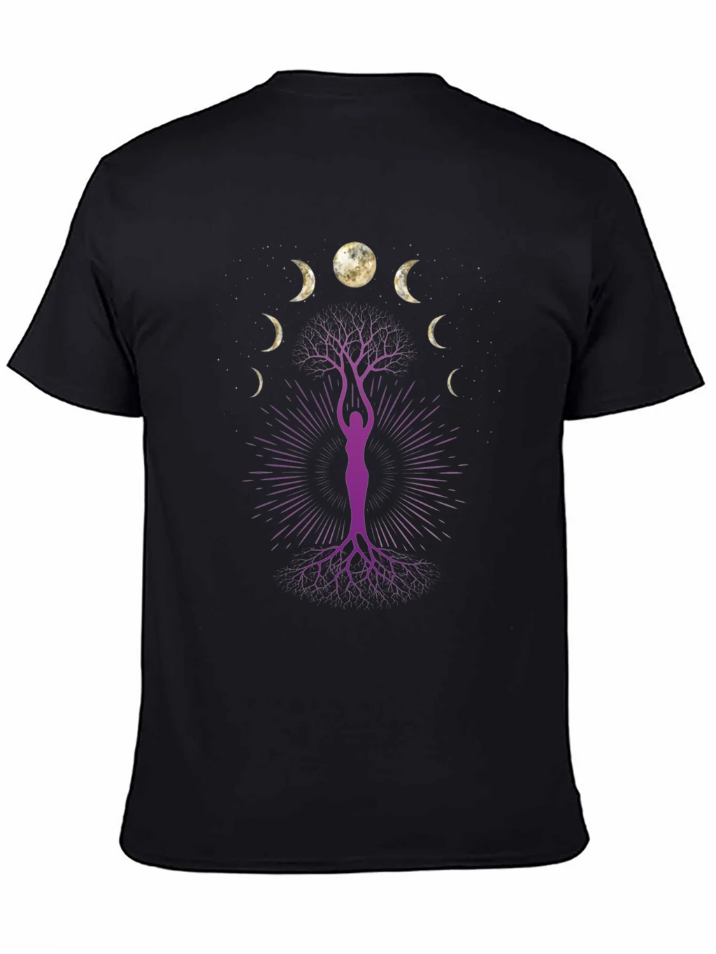 Moon Phase Tree Graphic Tee - Black product image 4