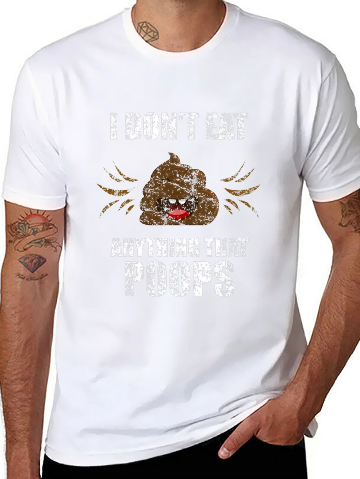 Funny I Dont Eat Anything That Poops Graphic Tee product image 7