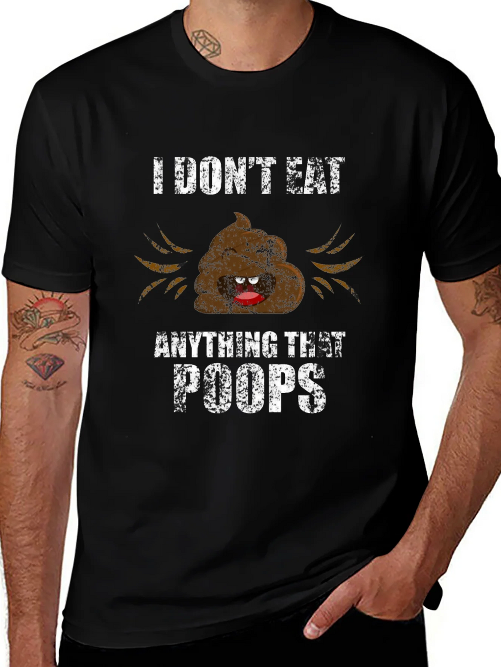 Funny I Dont Eat Anything That Poops Graphic Tee product image 1