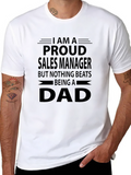 Proud Sales Manager Dad Graphic T-Shirt product image 1