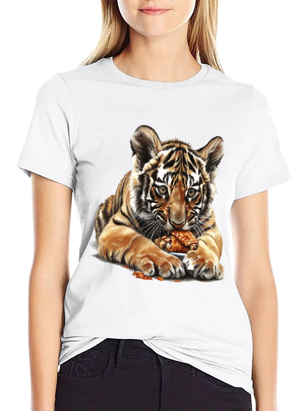 Tiger Cub Chicken Wings Graphic Tee - Black product image 8