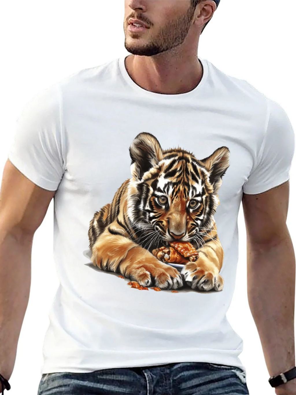 Tiger Cub Chicken Wings Graphic Tee - Black product image 12