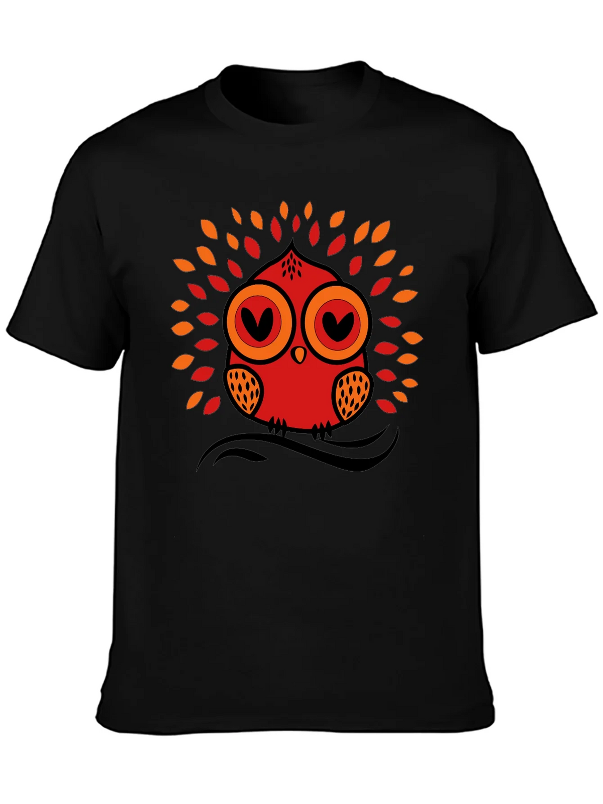 Owl Graphic Tee - Black Short Sleeve T-Shirt product image 3