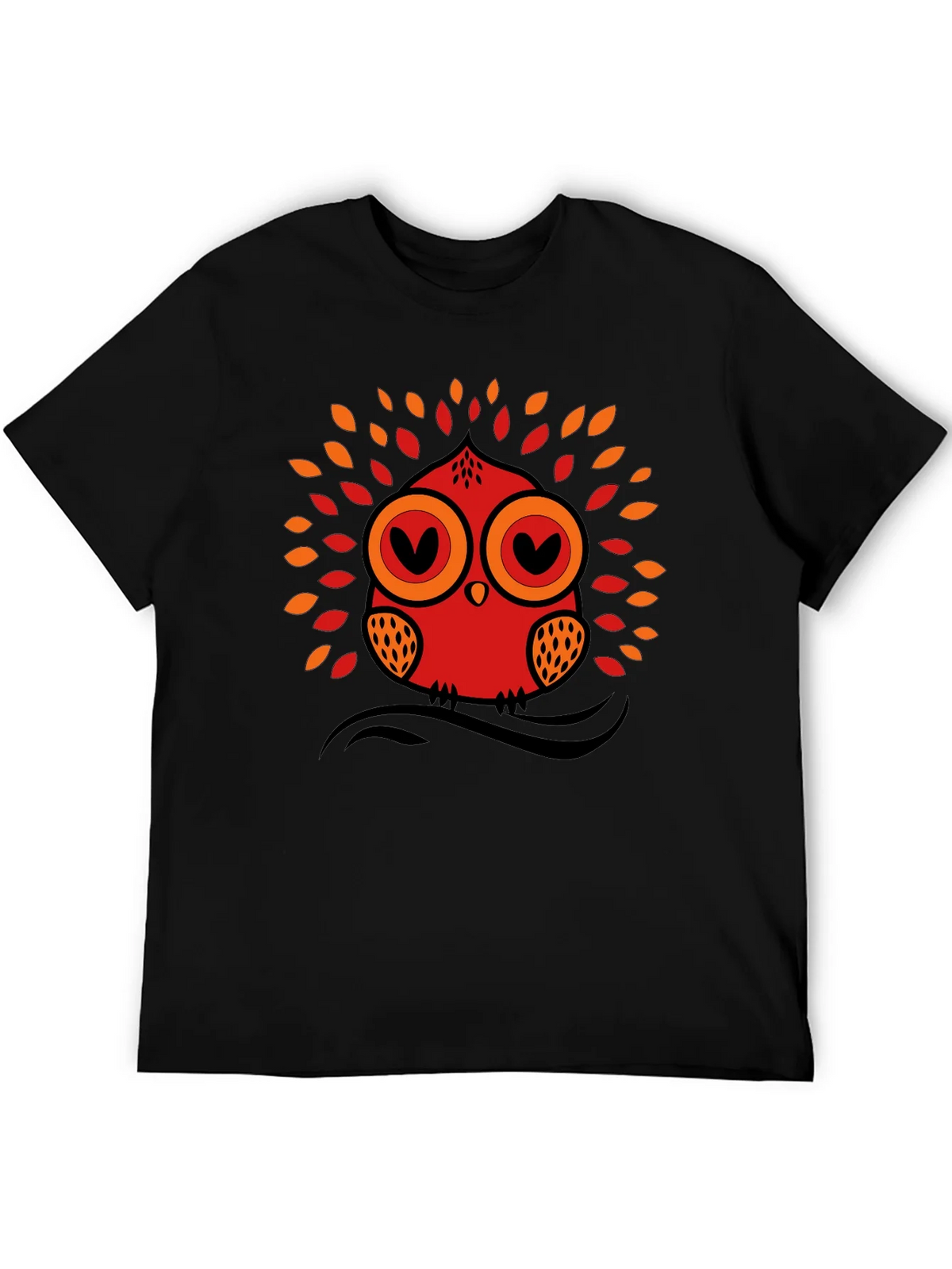 Owl Graphic Tee - Black Short Sleeve T-Shirt product image 5