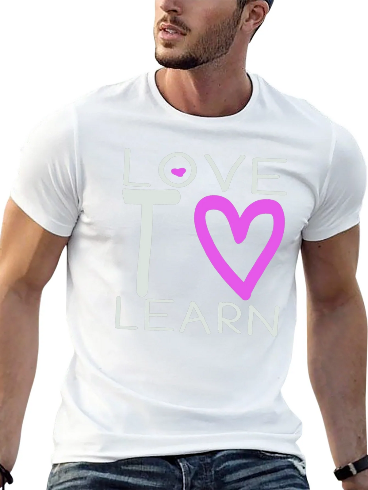 Love to Learn Graphic Tee - Black Cotton T-Shirt product image 8