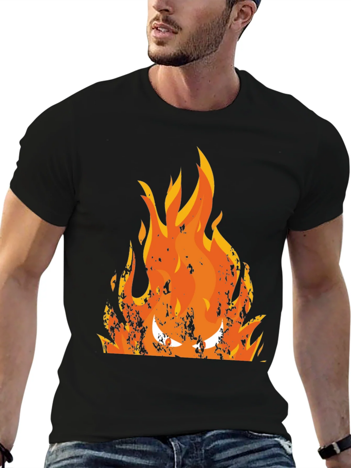 Fiery Inferno Graphic Tee - Mens Black T-Shirt product image 6