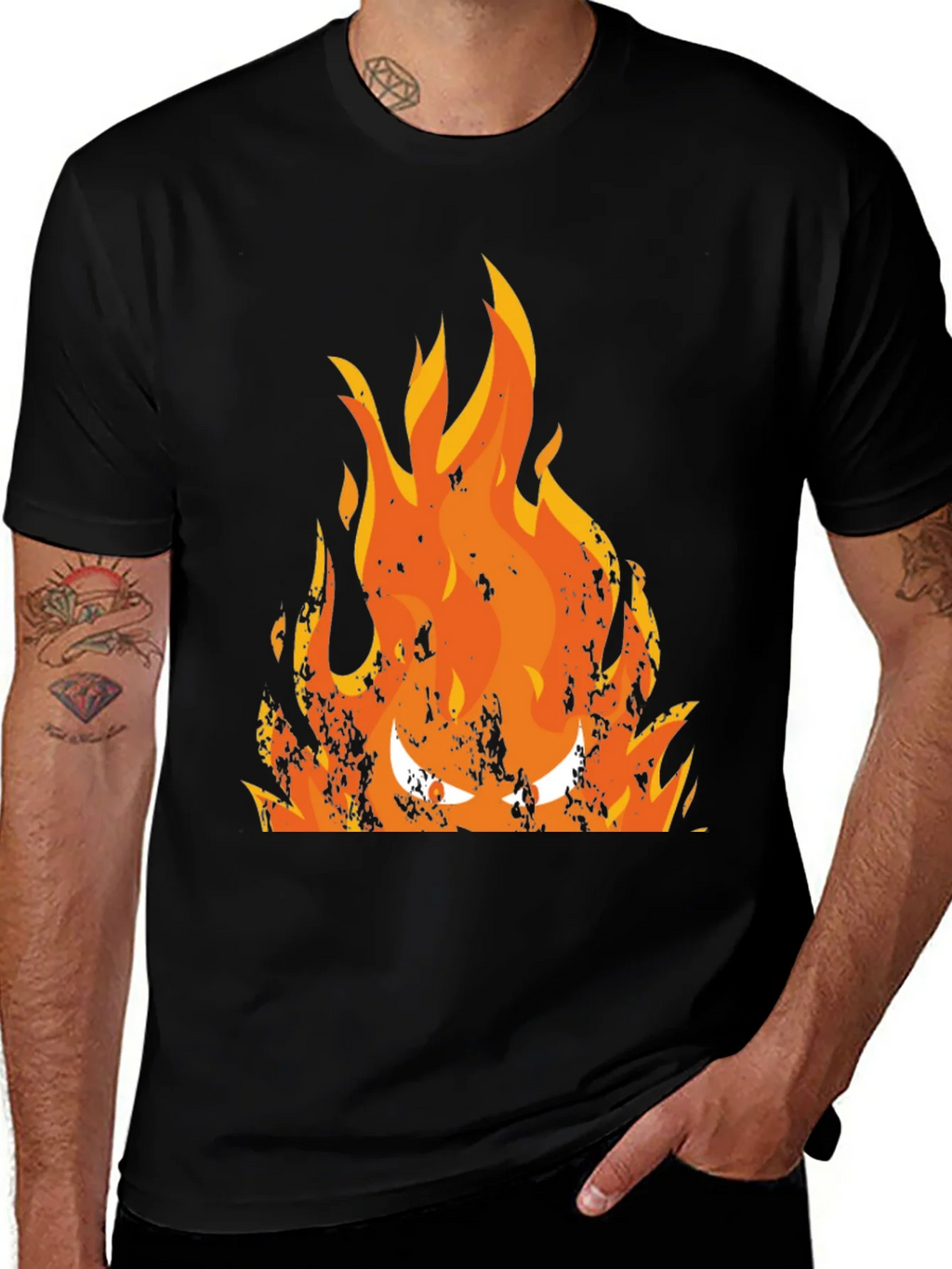 Fiery Inferno Graphic Tee - Mens Black T-Shirt product image 1