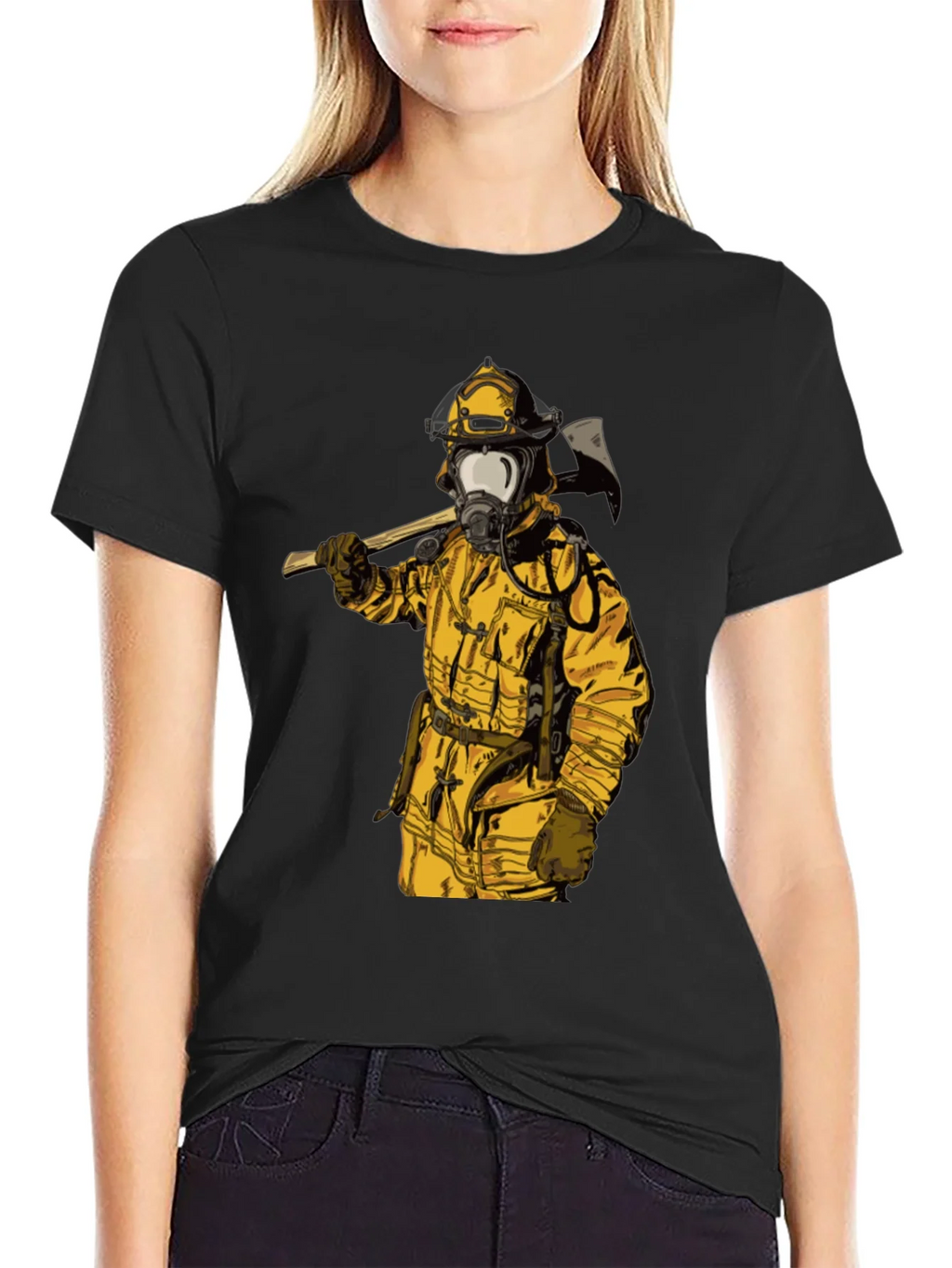 Firefighter Axe T-Shirt - Bold Graphic Tee product image 2