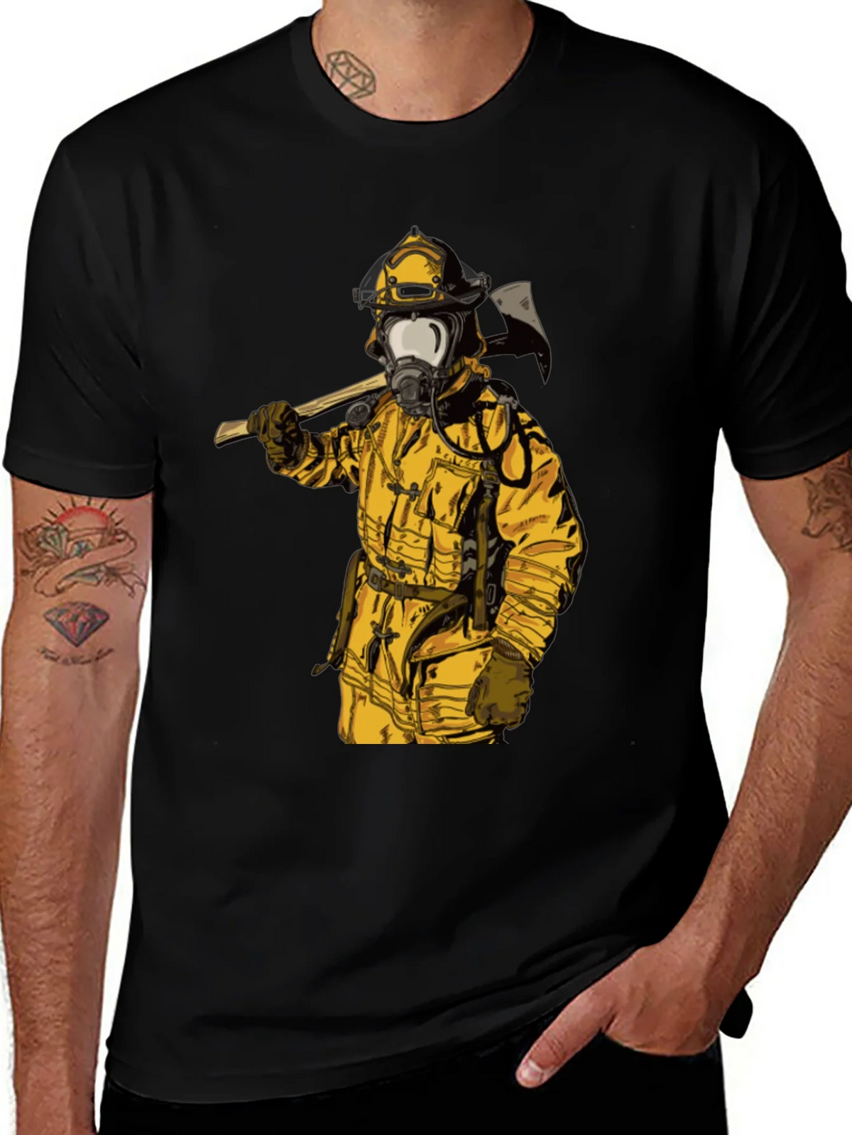Firefighter Axe T-Shirt - Bold Graphic Tee product image 1