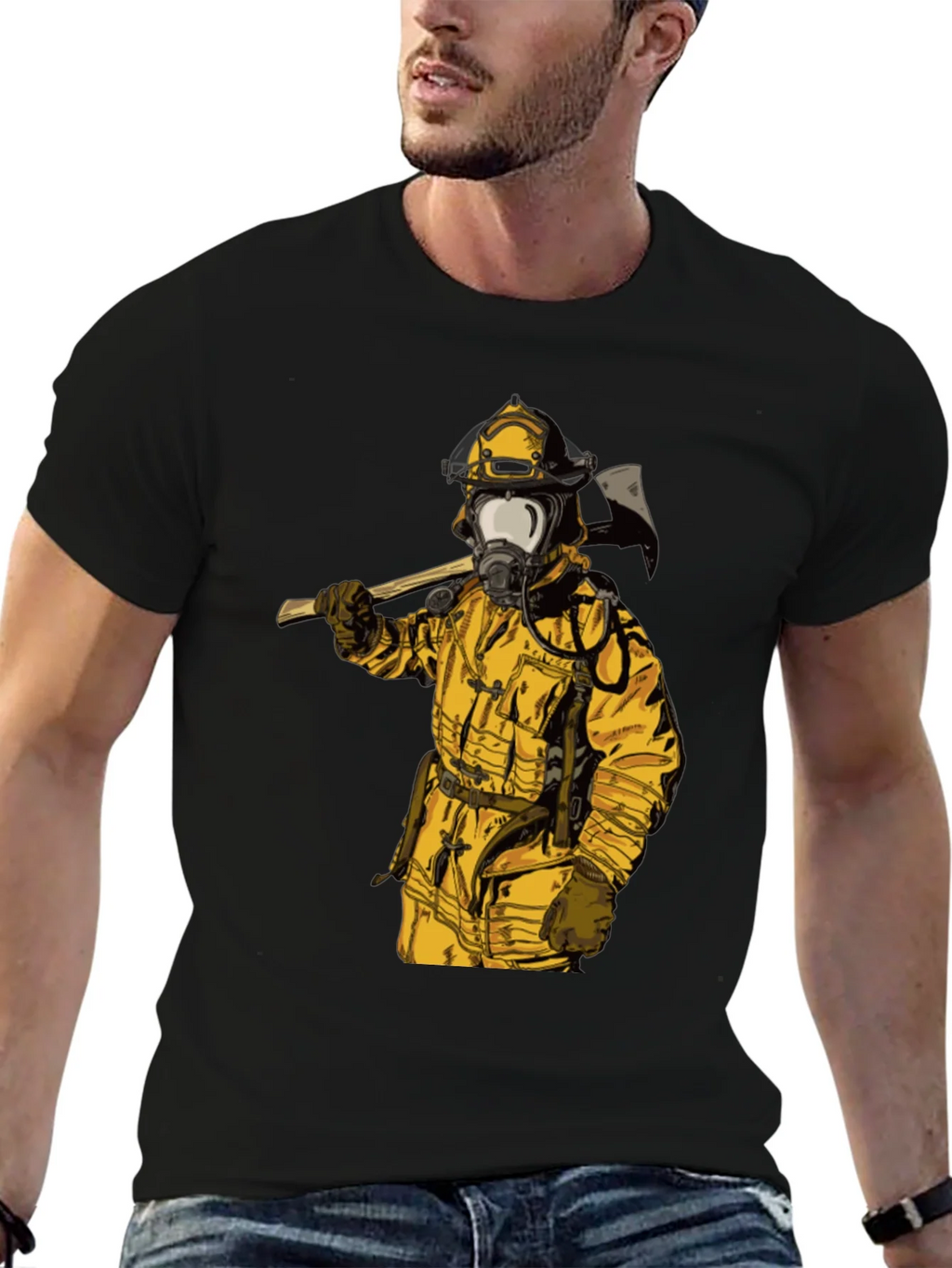 Firefighter Axe T-Shirt - Bold Graphic Tee product image 6