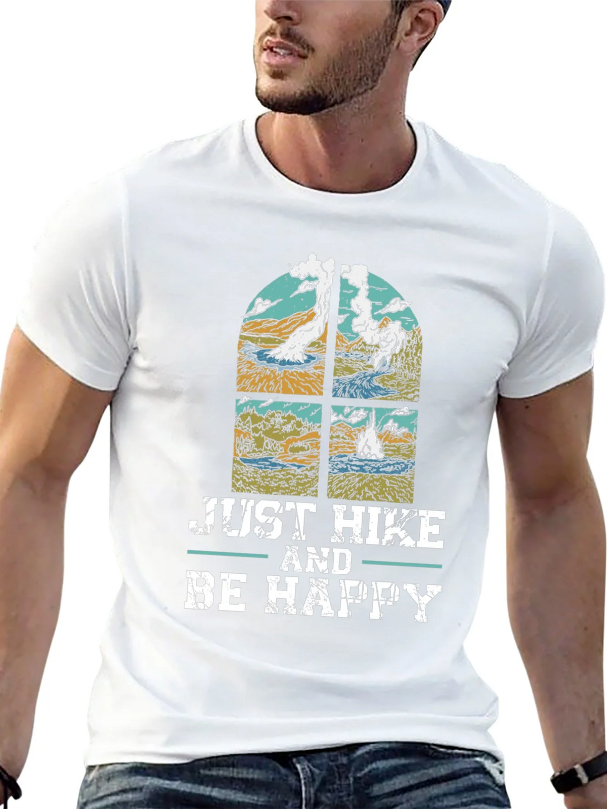 Just Hike & Be Happy T-Shirt - Nature Lovers Tee product image 12