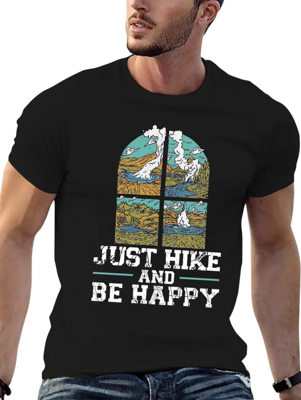 Just Hike & Be Happy T-Shirt - Nature Lovers Tee product image 6