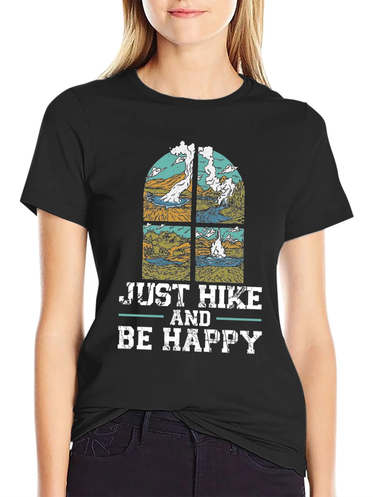 Just Hike & Be Happy T-Shirt - Nature Lovers Tee product image 2