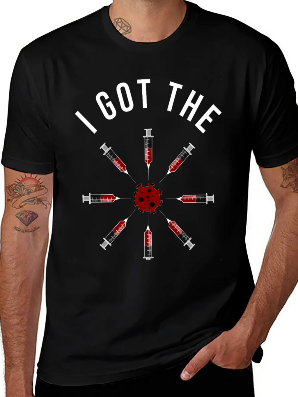 I Got The Vaccine T-Shirt - Novelty Virus Humor Tee product image 1