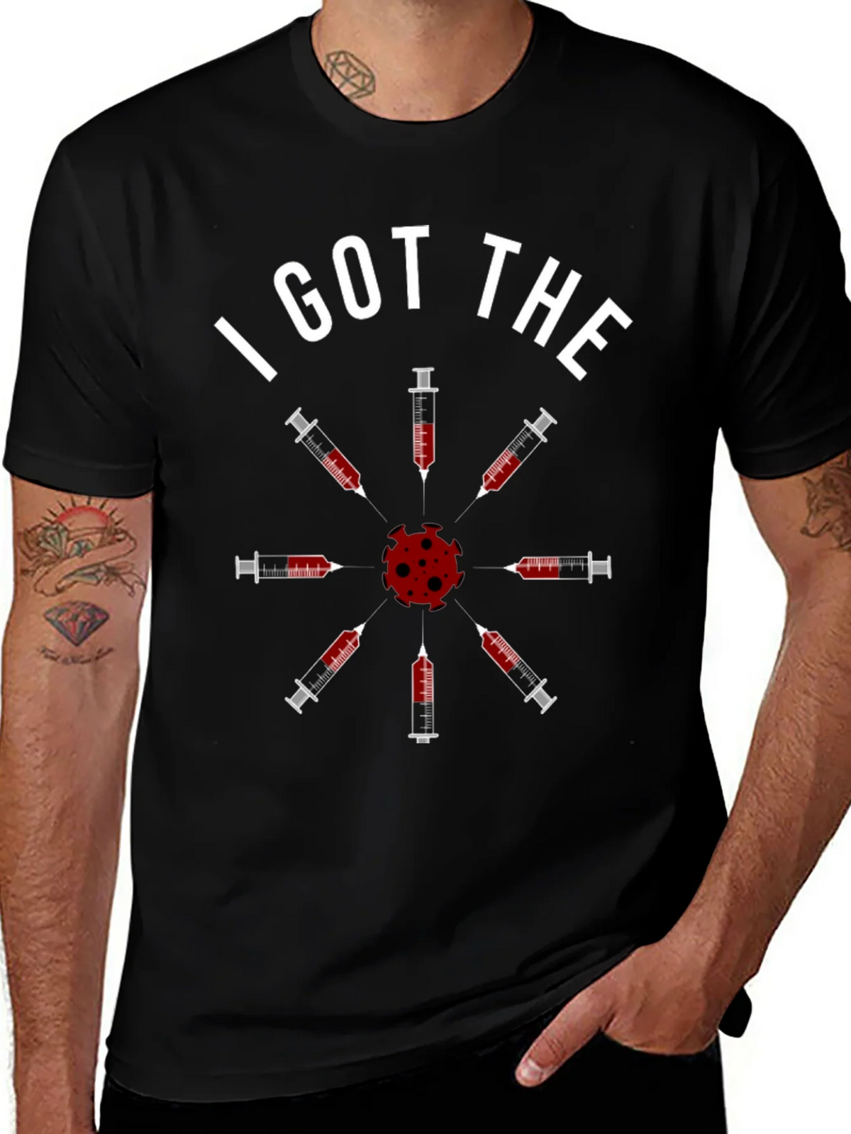 I Got The Vaccine T-Shirt - Novelty Virus Humor Tee product image 1