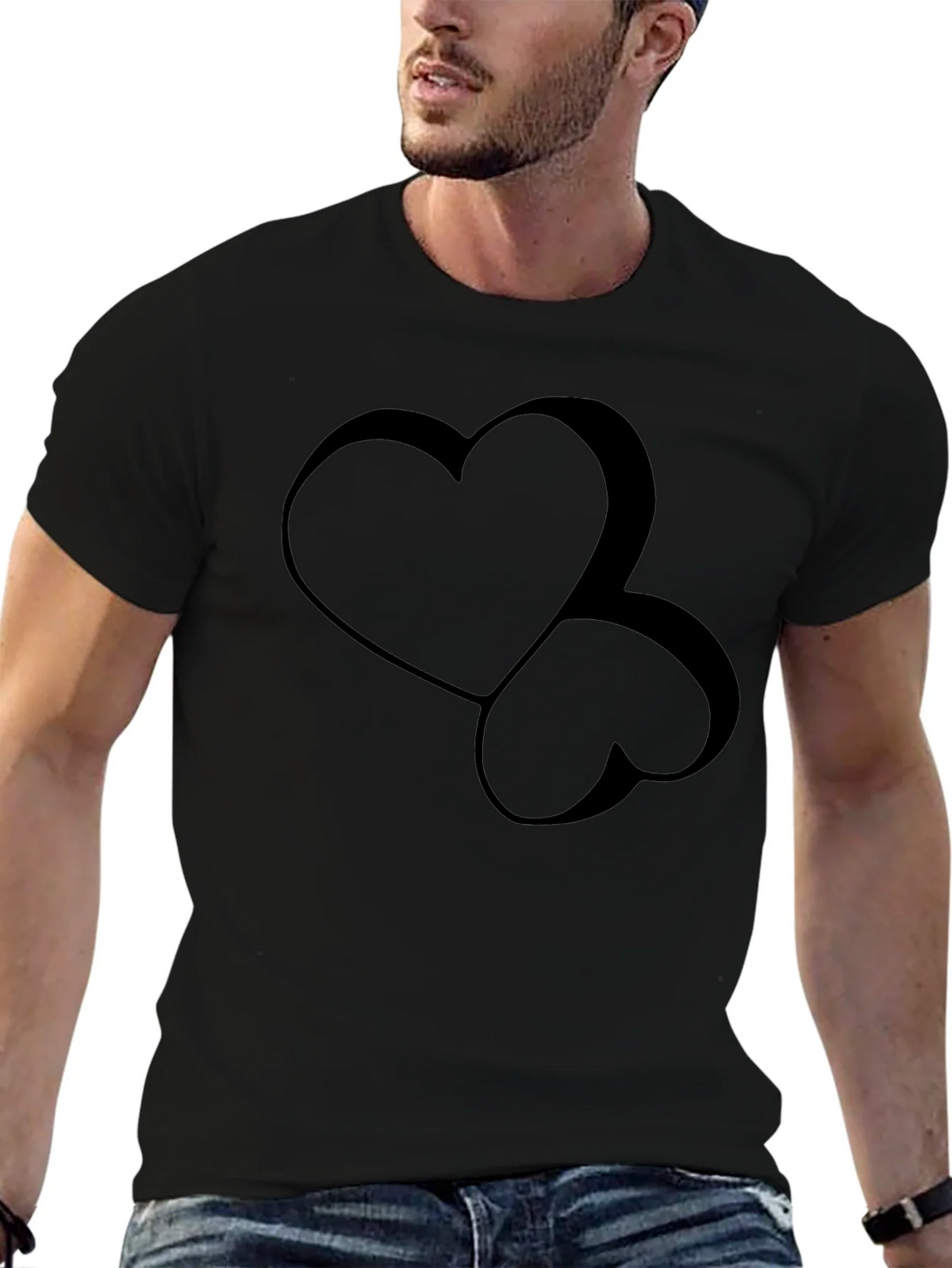 Stylish Black Heart Graphic Tee - Modern Casual Wear product image 6