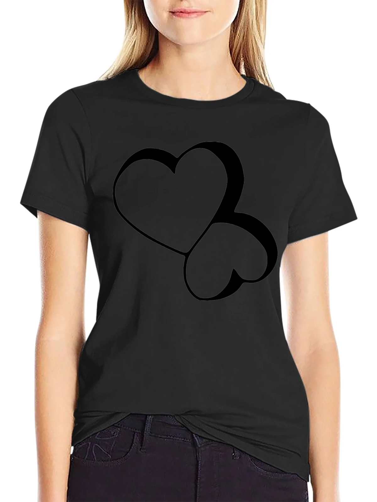 Stylish Black Heart Graphic Tee - Modern Casual Wear product image 2