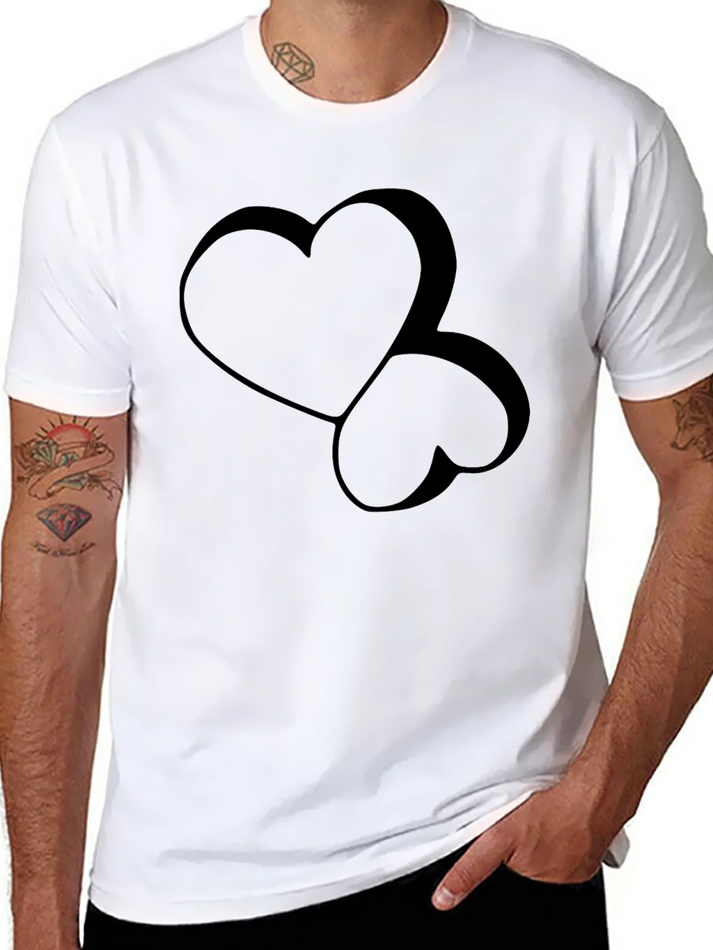 Stylish Black Heart Graphic Tee - Modern Casual Wear product image 7