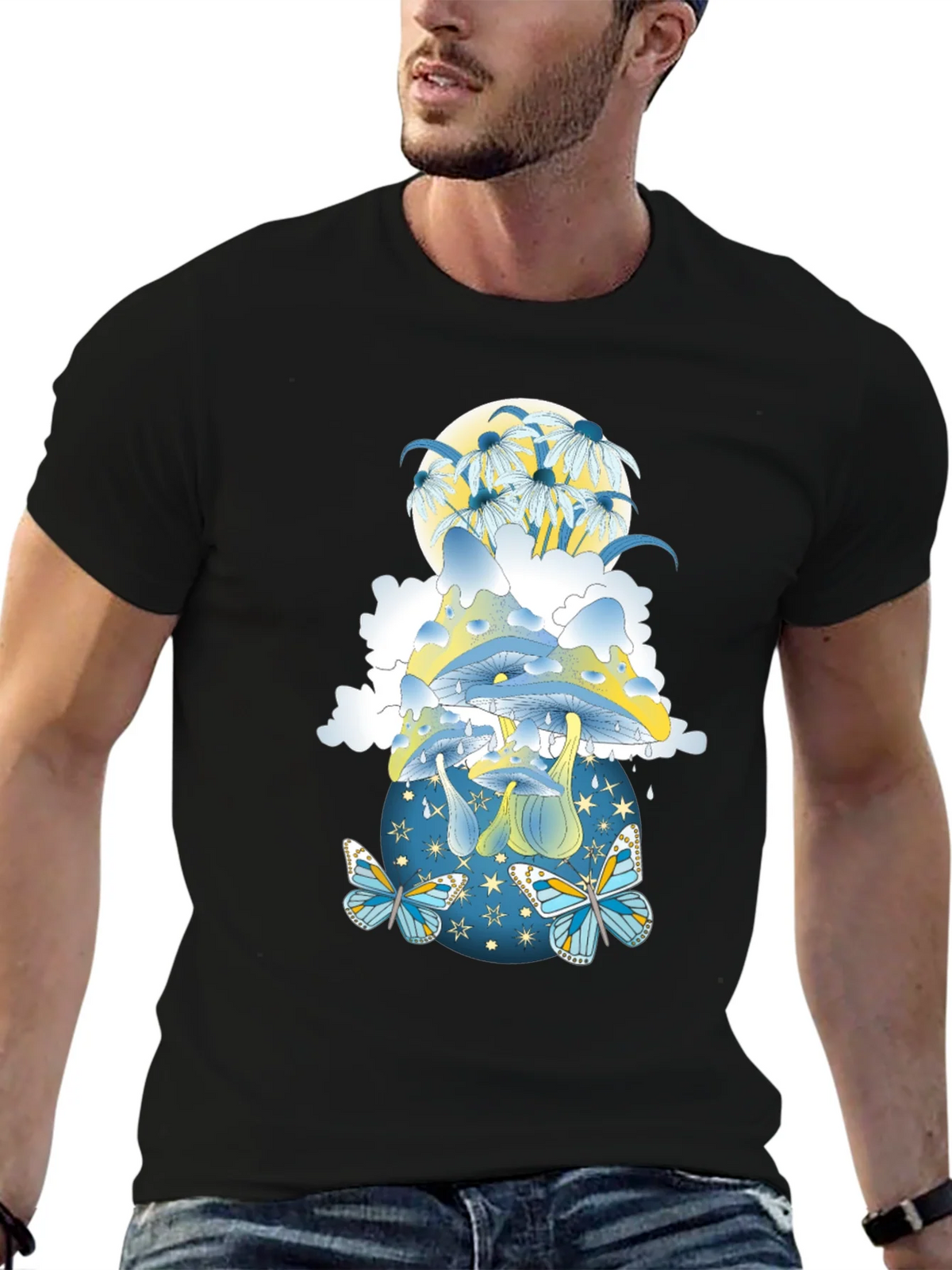 Mystical Mushroom & Butterfly Graphic Tee product image 6