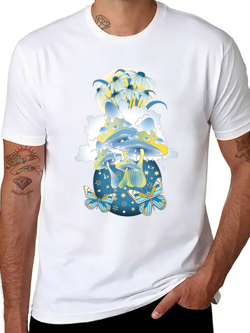 Mystical Mushroom & Butterfly Graphic Tee product image 7