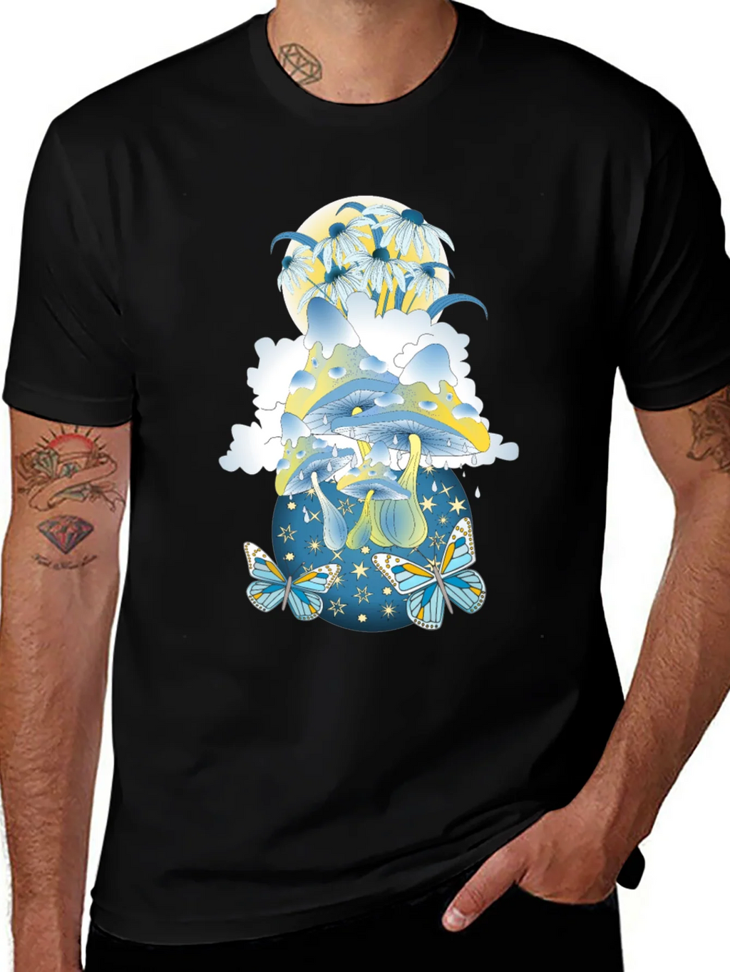 Mystical Mushroom & Butterfly Graphic Tee product image 1