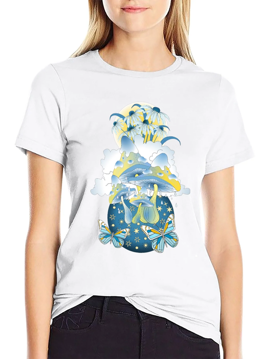 Mystical Mushroom & Butterfly Graphic Tee product image 8