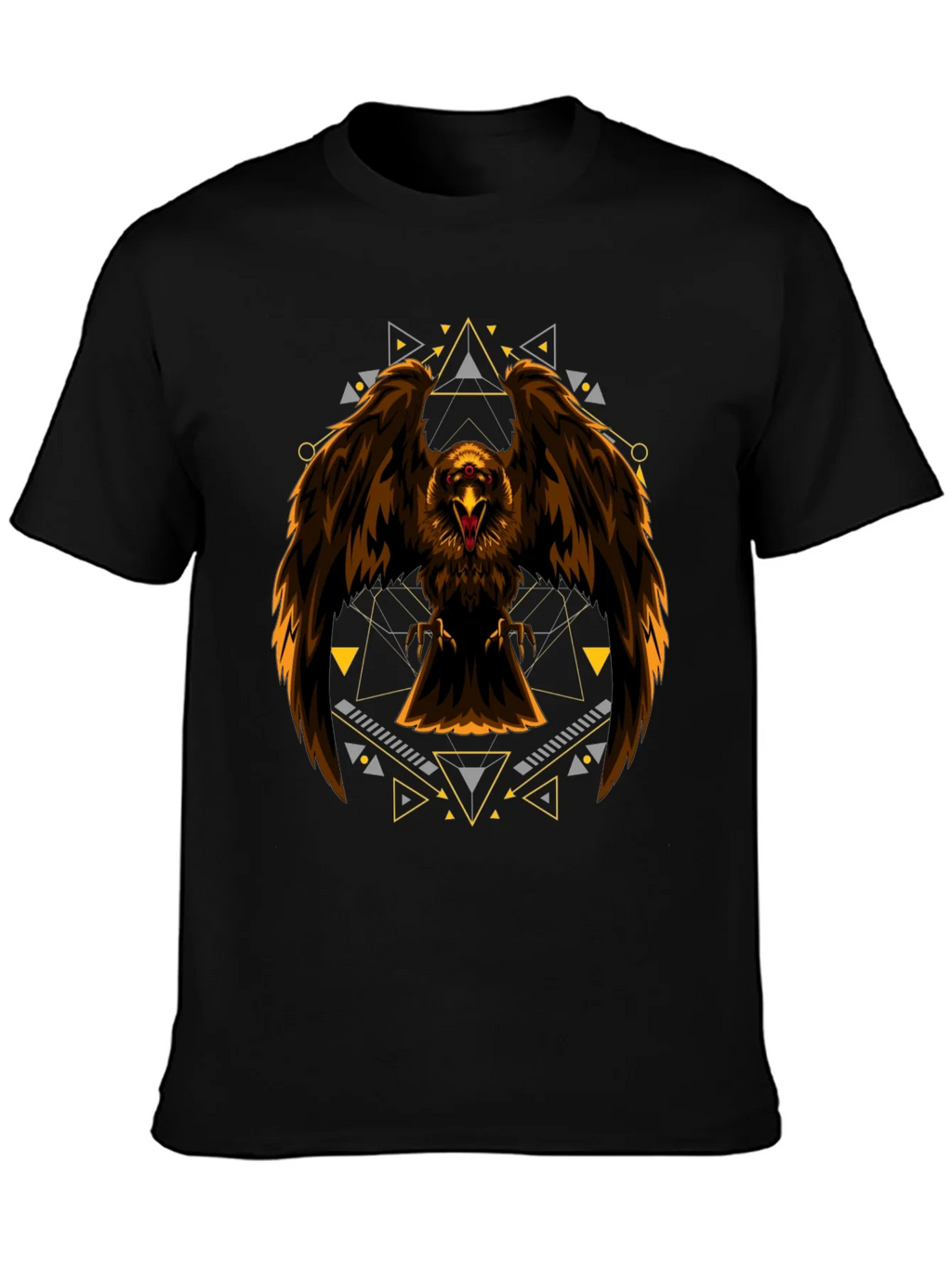 Eagle Geometric Print Black T-Shirt product image 3