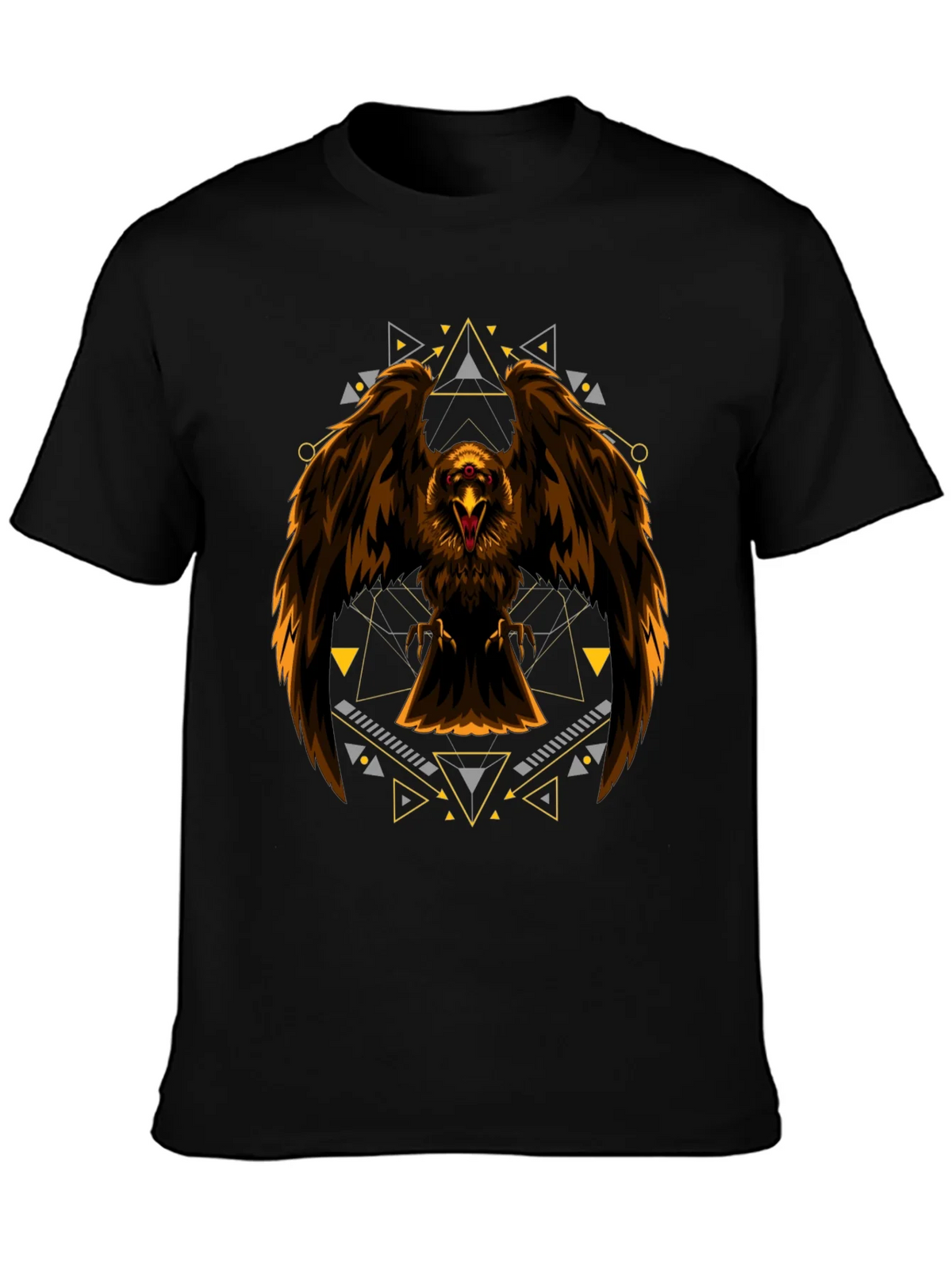 Eagle Geometric Print Black T-Shirt product image 3