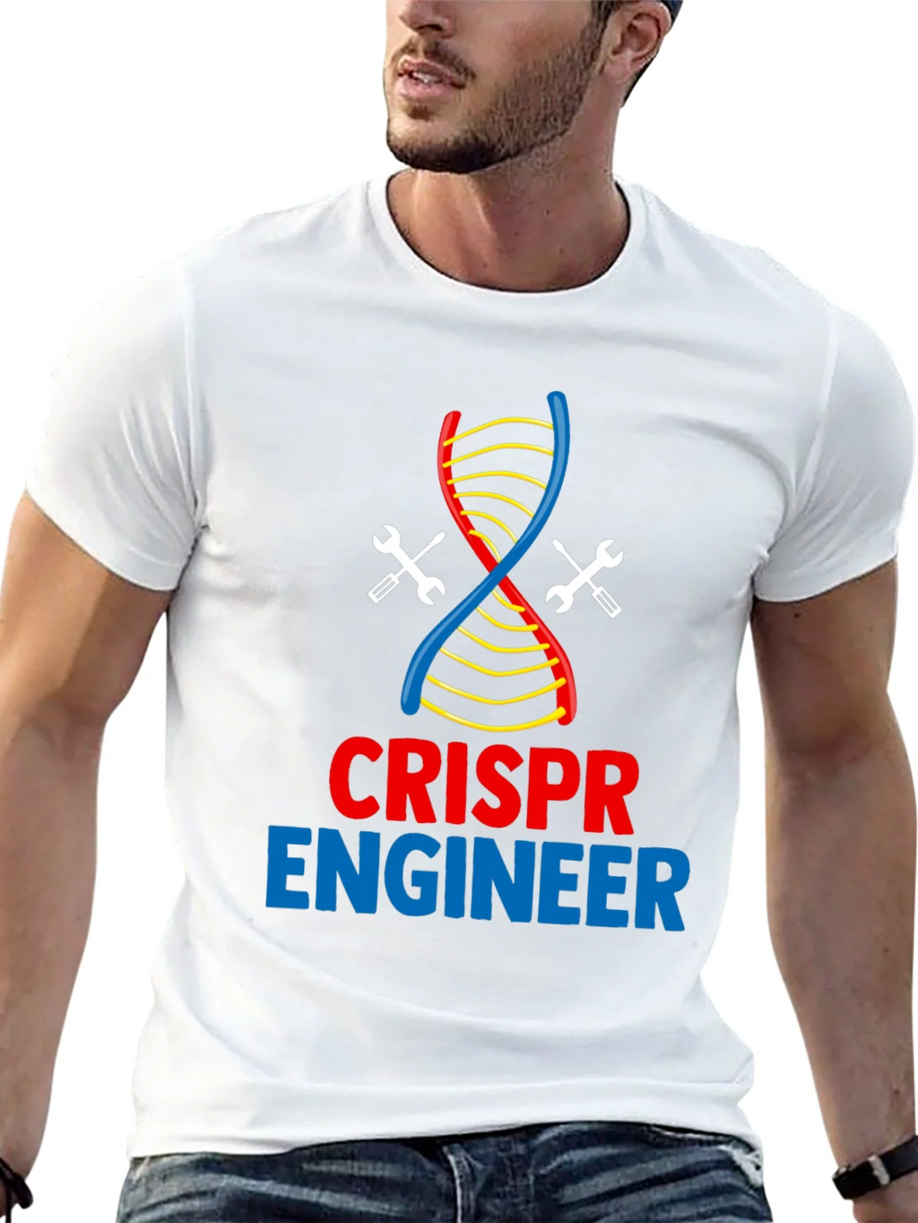 CRISPR Engineer T-Shirt - DNA & Wrench Design product image 10