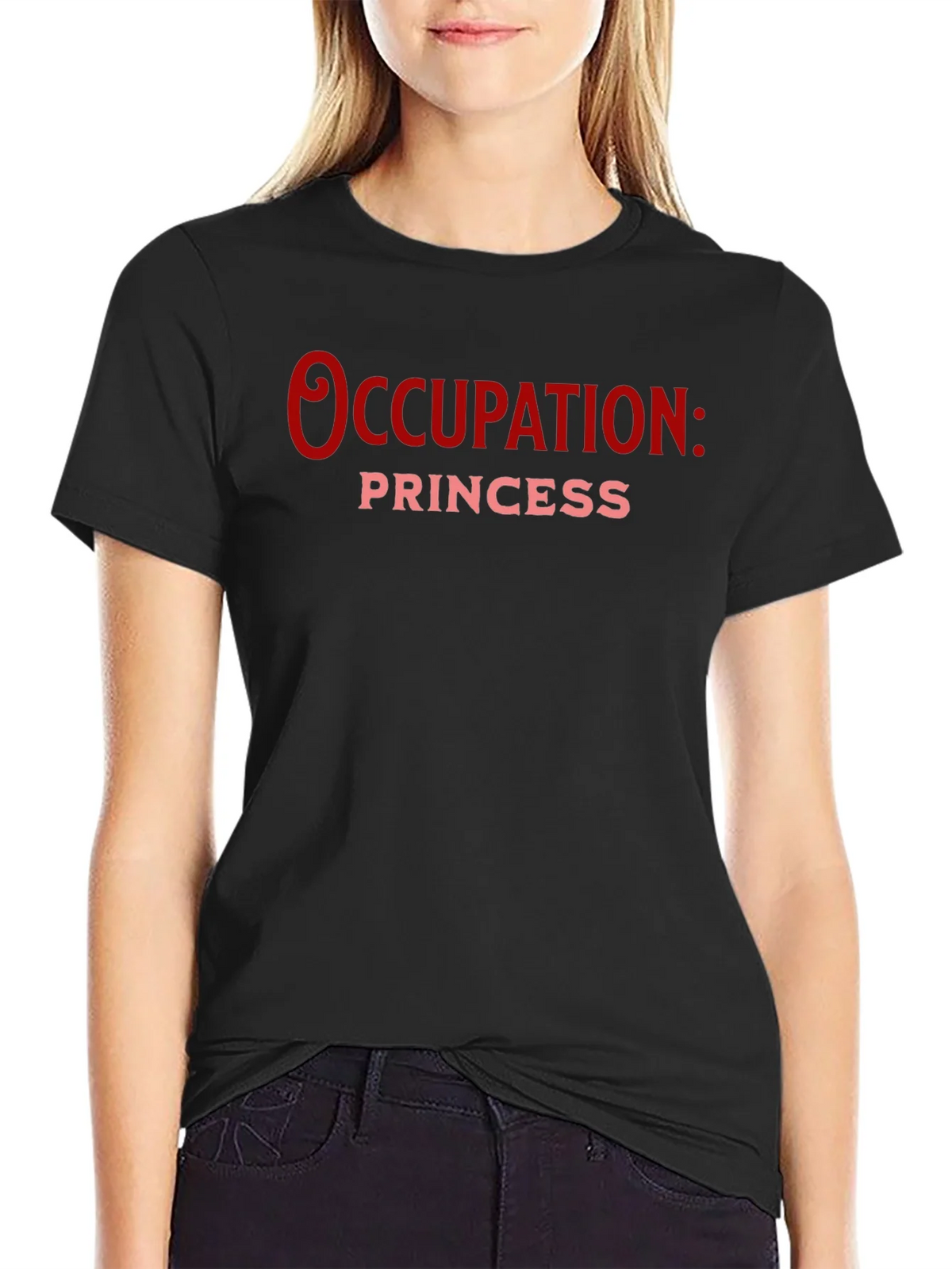 Occupation: Princess Black T-Shirt product image 2