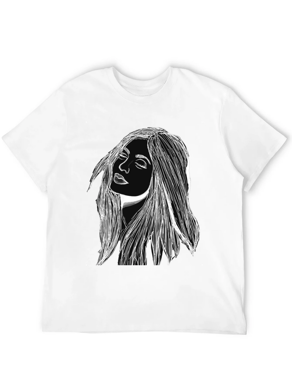 Woman Portrait Graphic Black T-Shirt product image 11