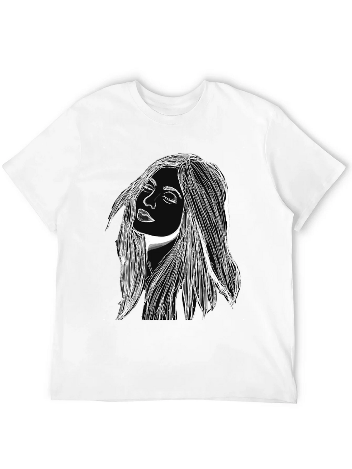Woman Portrait Graphic Black T-Shirt product image 11