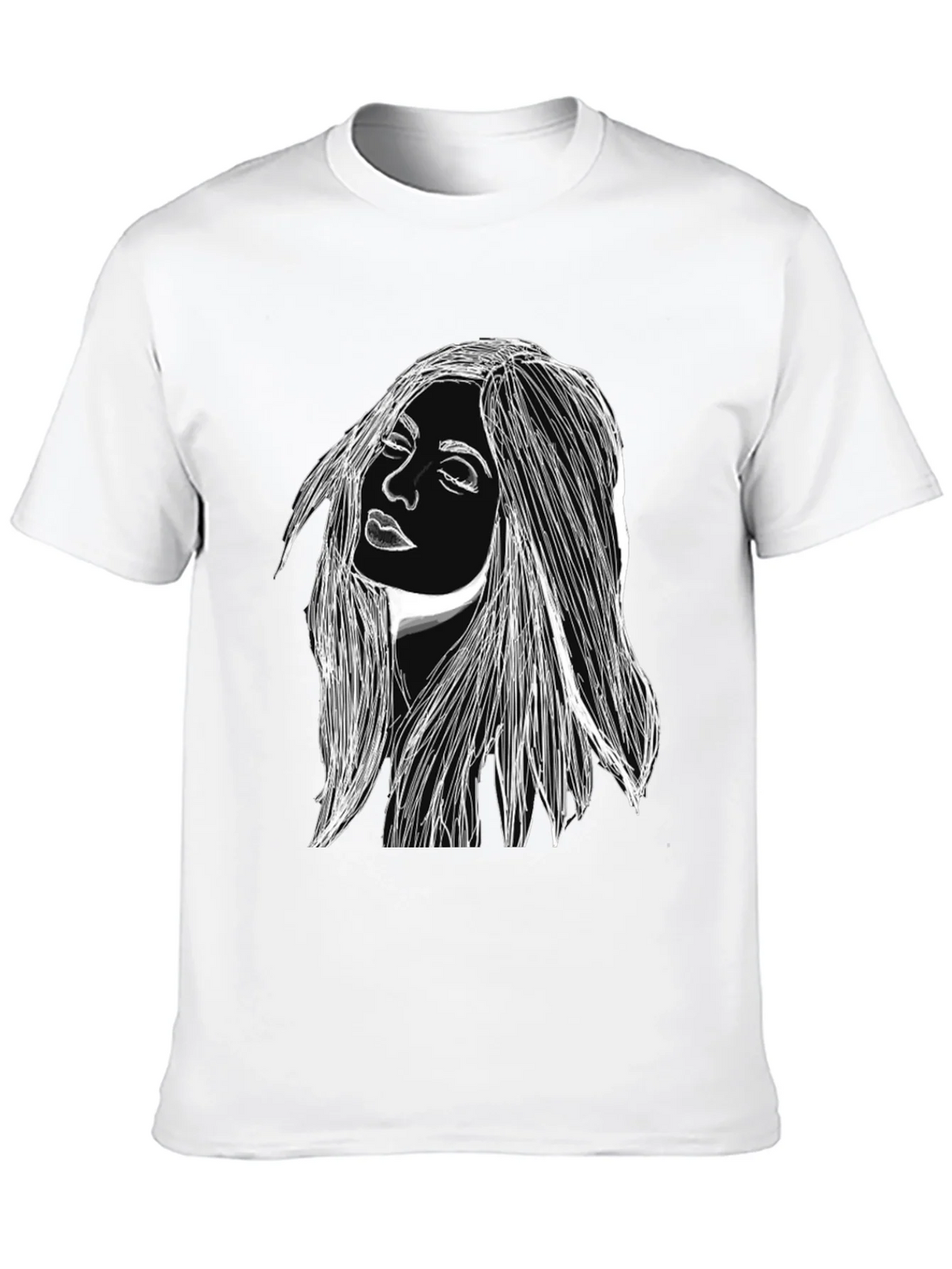 Woman Portrait Graphic Black T-Shirt product image 9