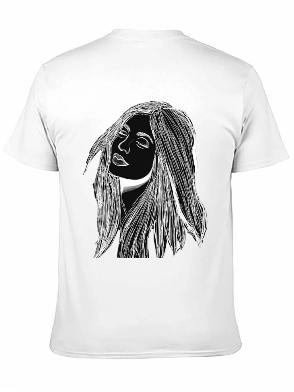 Woman Portrait Graphic Black T-Shirt product image 10