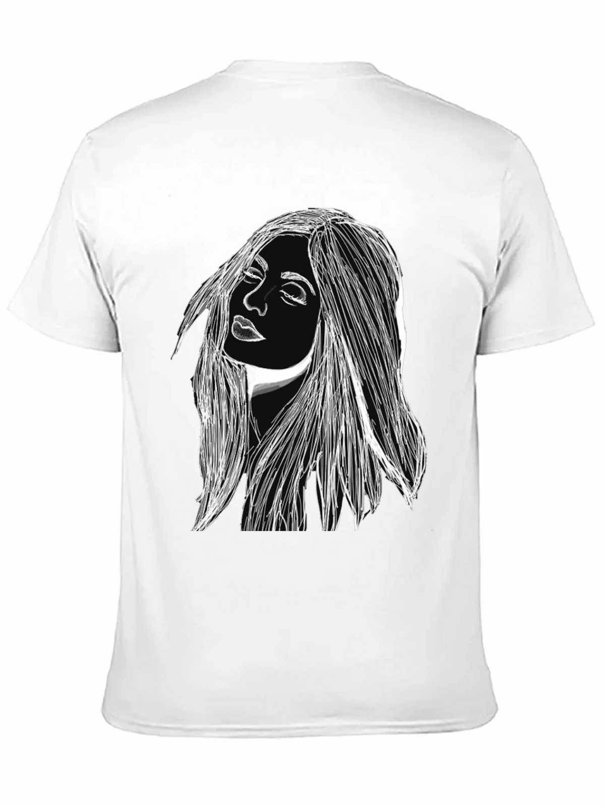 Woman Portrait Graphic Black T-Shirt product image 10