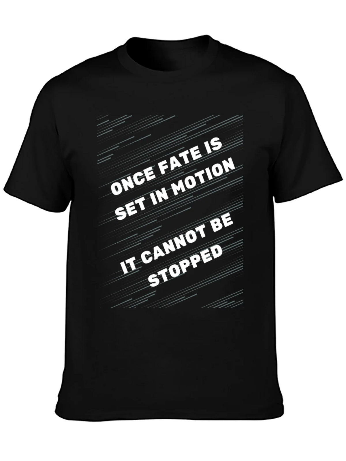 Fate in Motion Black Graphic Tee product image 3