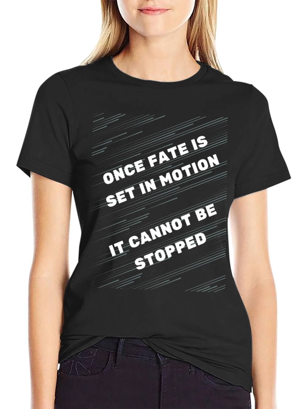 Fate in Motion Black Graphic Tee product image 2