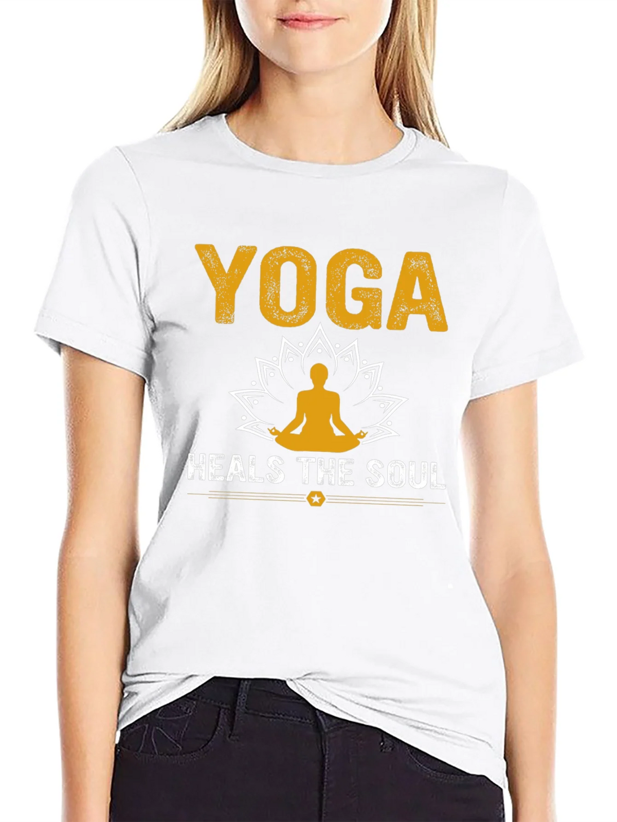 Yoga Heals the Soul T-Shirt Unisex Cotton Tee product image 7