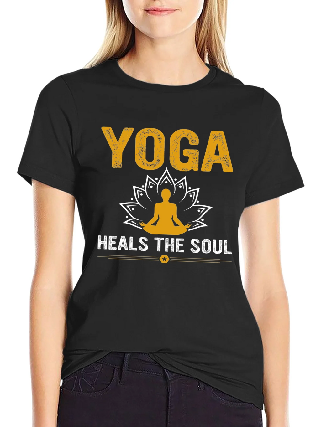 Yoga Heals the Soul T-Shirt Unisex Cotton Tee product image 2