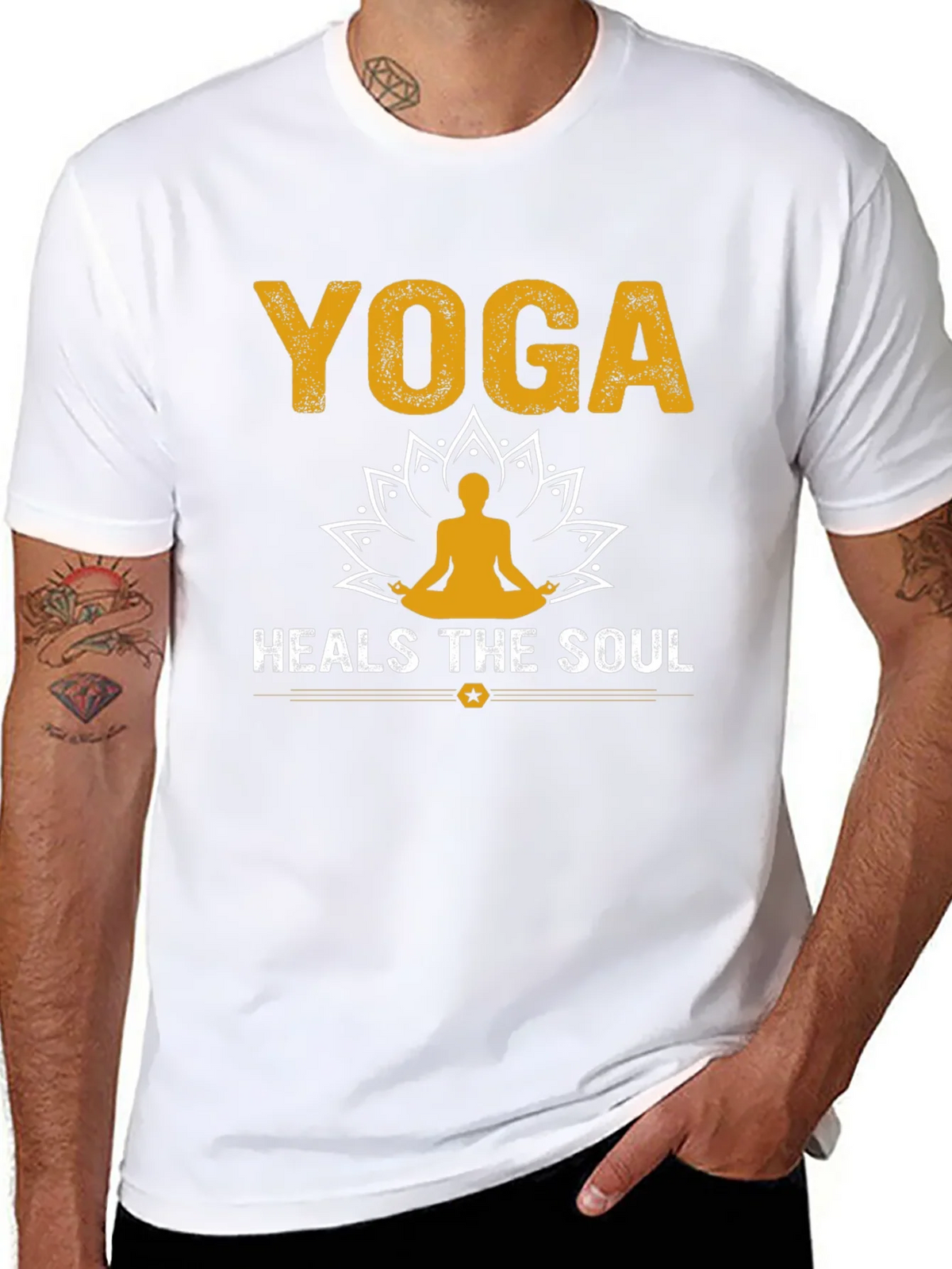 Yoga Heals the Soul T-Shirt Unisex Cotton Tee product image 6