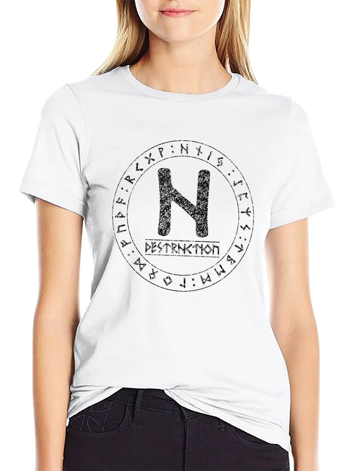 Runic Circle N T-Shirt - Destruction Graphic Tee product image 8