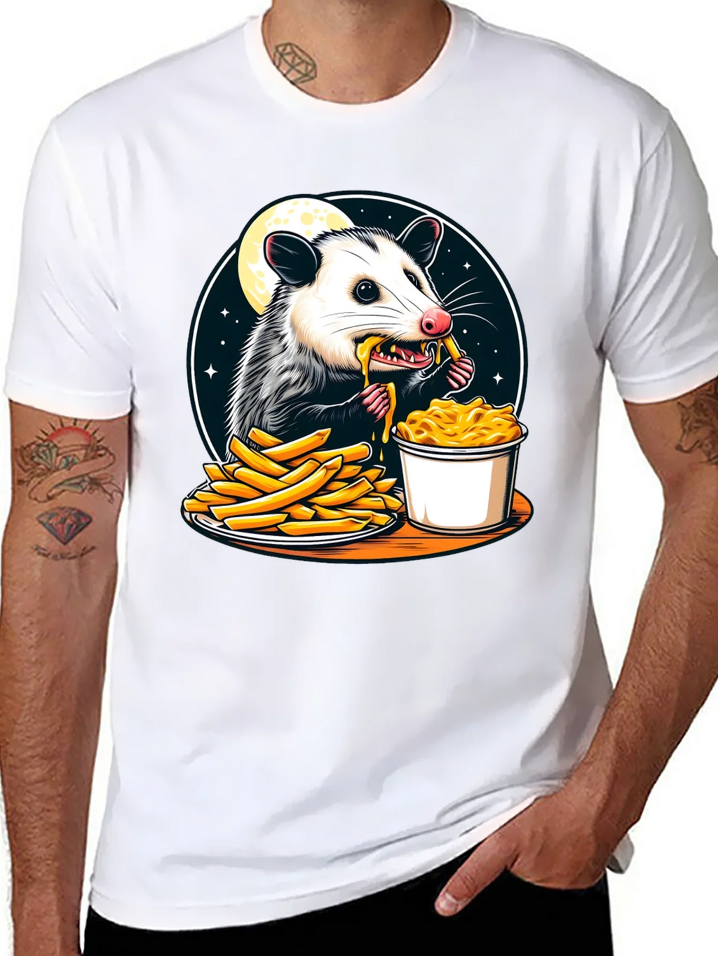 Opossum Eats Fries and Mac T-Shirt product image 7