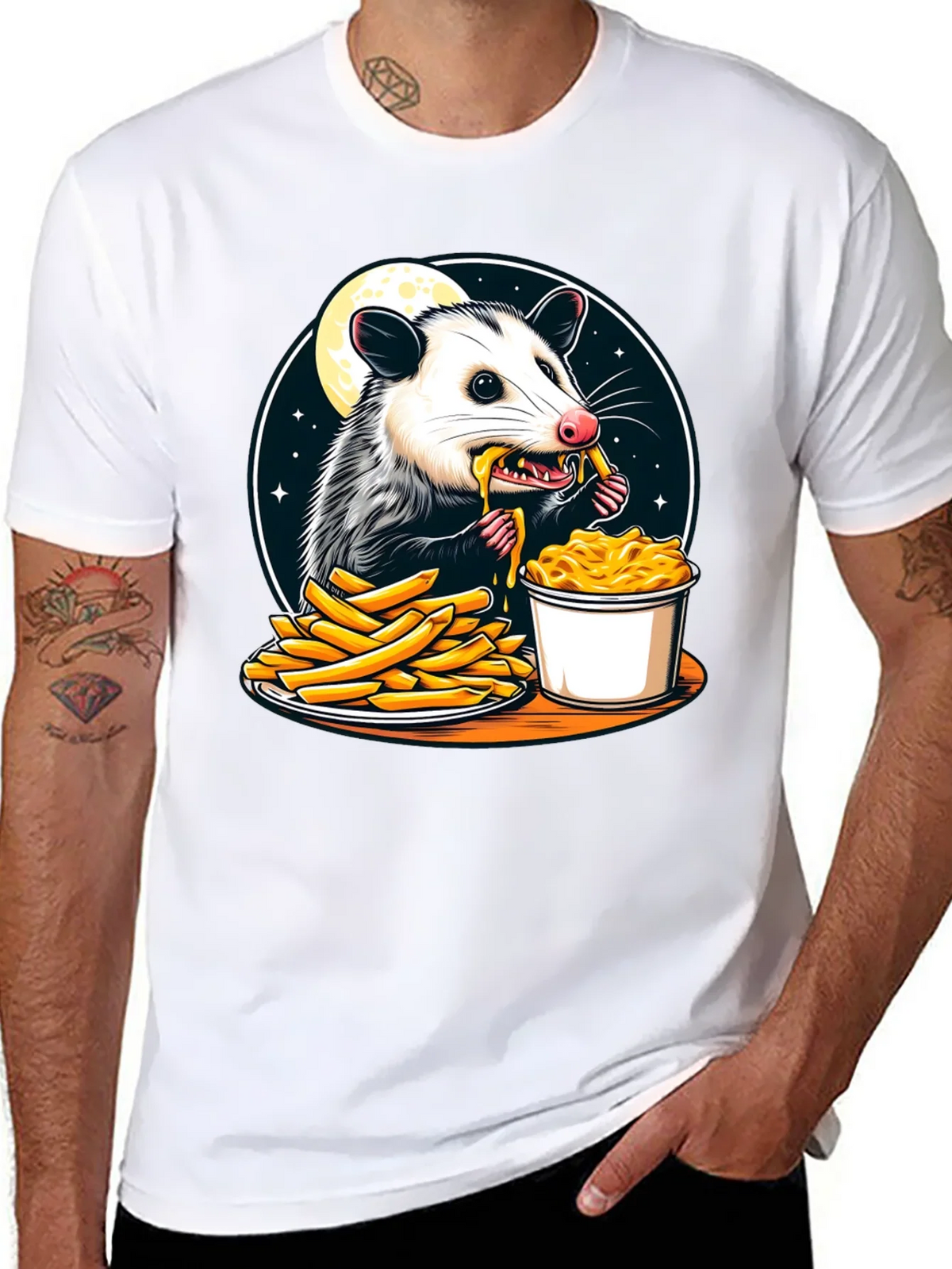 Opossum Eats Fries and Mac T-Shirt product image 7