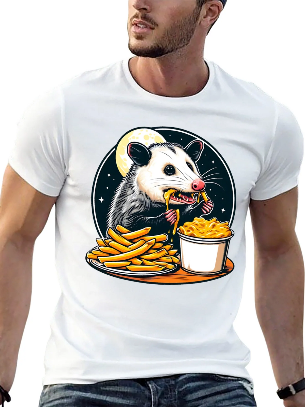 Opossum Eats Fries and Mac T-Shirt product image 12
